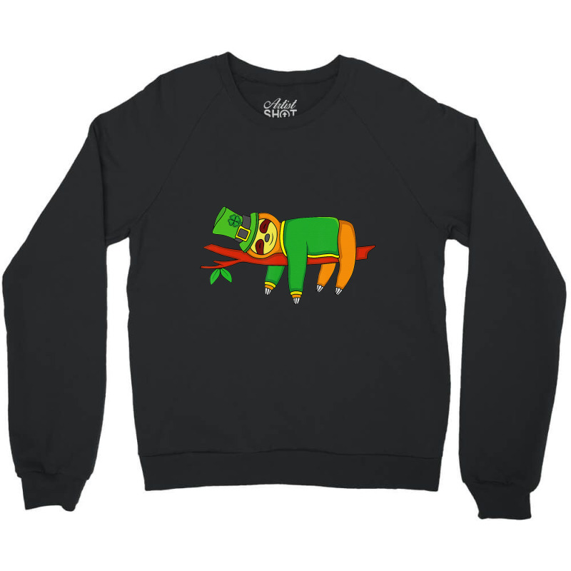 Leprechaun Sloth St Patricks Day Irish Shamrock Crewneck Sweatshirt | Artistshot