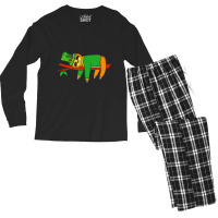 Leprechaun Sloth St Patricks Day Irish Shamrock Men's Long Sleeve Pajama Set | Artistshot