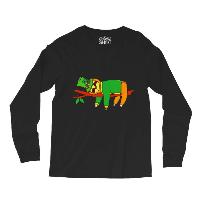 Leprechaun Sloth St Patricks Day Irish Shamrock Long Sleeve Shirts | Artistshot