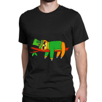 Leprechaun Sloth St Patricks Day Irish Shamrock Classic T-shirt | Artistshot