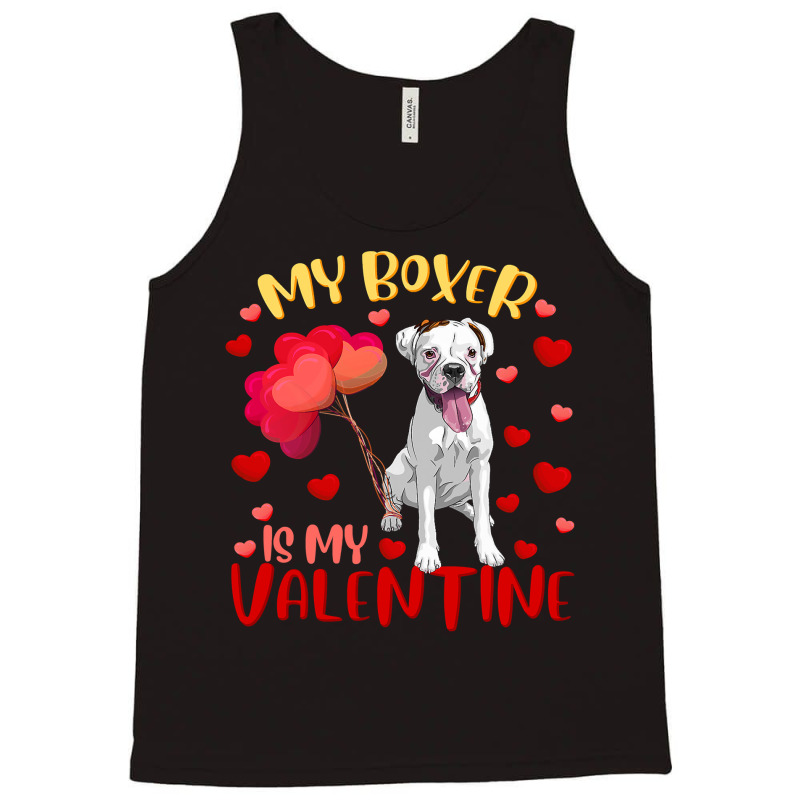 Boxer My Boxer Is My Valentine Heart Funny Boxer V Tank Top | Artistshot