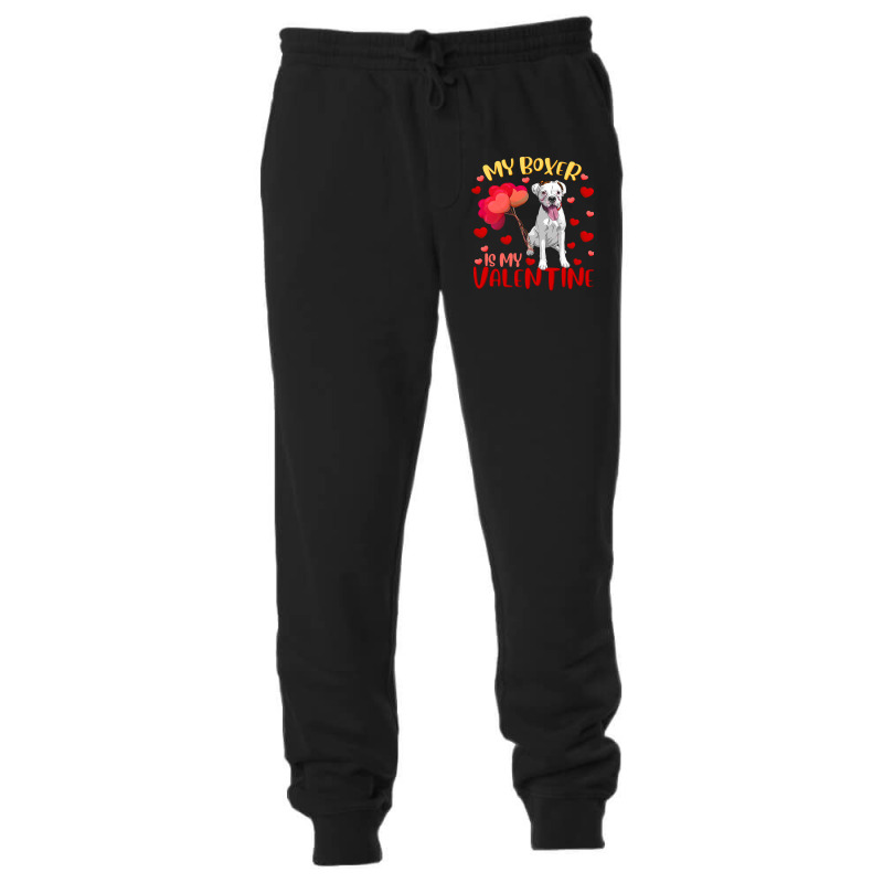 Boxer My Boxer Is My Valentine Heart Funny Boxer V Unisex Jogger | Artistshot