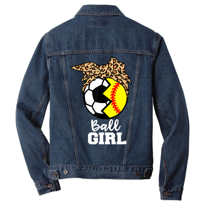 Ball Girl Funny Soccer Softball Player T Shirt Men Denim Jacket | Artistshot