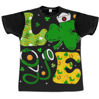 Funny Irish Nurse St Patrick's Day Shamrock Love Graphic T-shirt | Artistshot