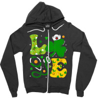 Funny Irish Nurse St Patrick's Day Shamrock Love Zipper Hoodie | Artistshot