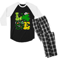 Funny Irish Nurse St Patrick's Day Shamrock Love Men's 3/4 Sleeve Pajama Set | Artistshot