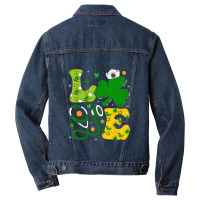 Funny Irish Nurse St Patrick's Day Shamrock Love Men Denim Jacket | Artistshot