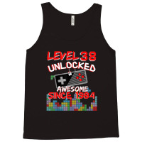 Gamer Boy Level 38 Unlocked Birthday Gaming  Top Tank Top | Artistshot