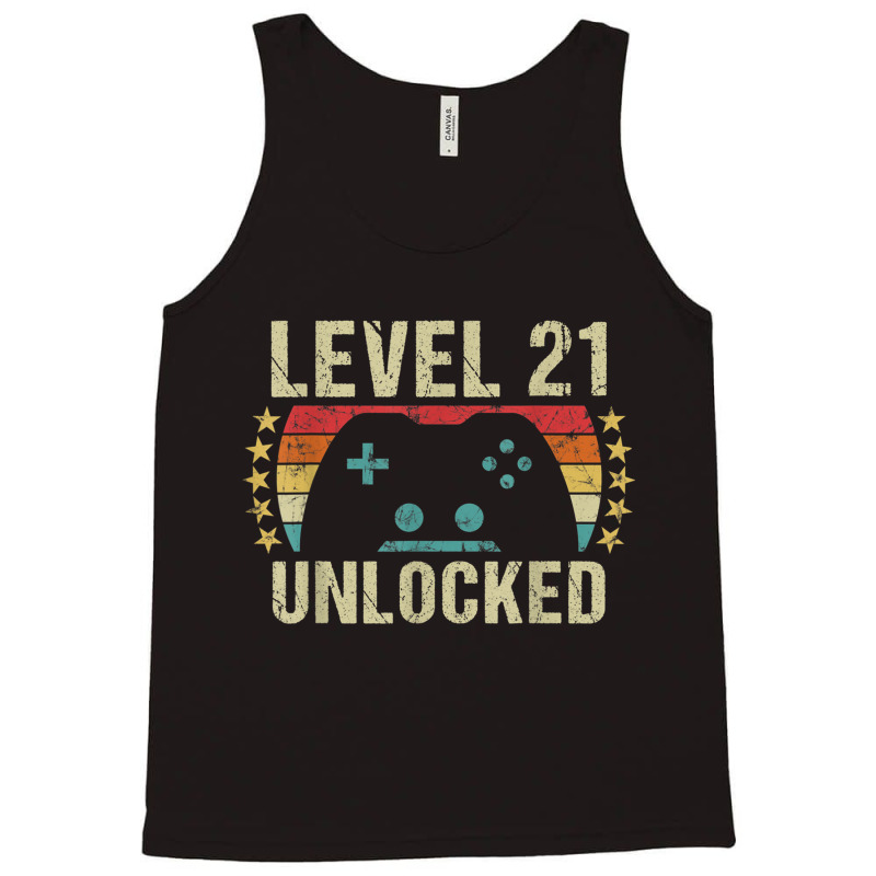 Gaming Vintage 21st Birthday Gift 21 Year Old Boy  Tank Top | Artistshot