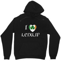 I Love Leixlip Ireland Eire Flag Heart Shamrock Unisex Hoodie | Artistshot