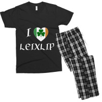 I Love Leixlip Ireland Eire Flag Heart Shamrock Men's T-shirt Pajama Set | Artistshot