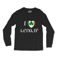 I Love Leixlip Ireland Eire Flag Heart Shamrock Long Sleeve Shirts | Artistshot