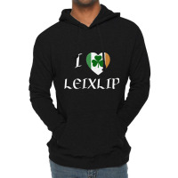 I Love Leixlip Ireland Eire Flag Heart Shamrock Lightweight Hoodie | Artistshot