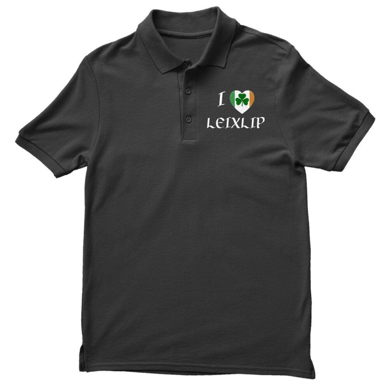 I Love Leixlip Ireland Eire Flag Heart Shamrock Men's Polo Shirt | Artistshot