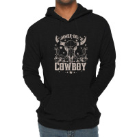 Simmer Down Cowboy Cowgirl, Western Cow Skull Lightweight Hoodie | Artistshot