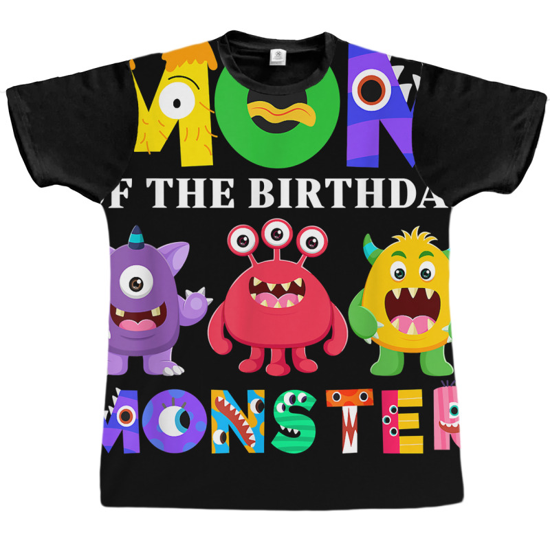 Mom Little Monster Kids 1st Birthday Party Family Graphic T-shirt | Artistshot