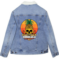 Hawaii Surfer I Honolulu Surf I Honolulu Hawaii Unisex Sherpa-lined Denim Jacket | Artistshot