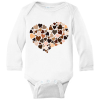 Diversity Hearts Skin Tones Humanity's Colors Love Long Sleeve Baby Bodysuit | Artistshot