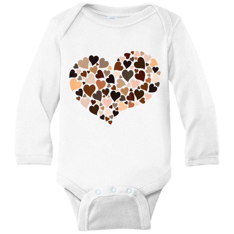 Diversity Hearts Skin Tones Humanity's Colors Love Long Sleeve Baby Bodysuit | Artistshot