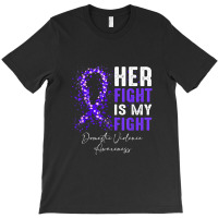 Her Fight Is My Fight Ribbon Domestic Violence Awa T-shirt | Artistshot