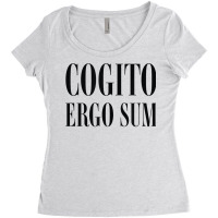 Cogito Ergo Sum Latin Quotes I Think Therefore I A Women's Triblend Scoop T-shirt | Artistshot