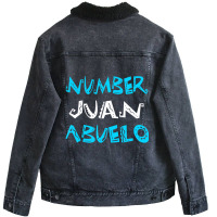 Best Abuelo Ever T Shirt Mexican Spanish Grandfath Unisex Sherpa-lined Denim Jacket | Artistshot