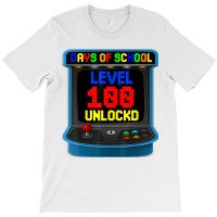 Level 100 Days Of School Unlocked Video Game Arcad T-shirt | Artistshot