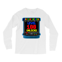 Level 100 Days Of School Unlocked Video Game Arcad Long Sleeve Shirts | Artistshot