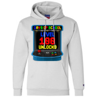 Level 100 Days Of School Unlocked Video Game Arcad Champion Hoodie | Artistshot