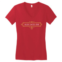 Alea Iacta Est Dice D20 Tabletop Rpg Addict Women's V-neck T-shirt | Artistshot