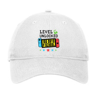 Level Unlocked 100 Days Of School Gamer Graphic Ar Adjustable Cap | Artistshot