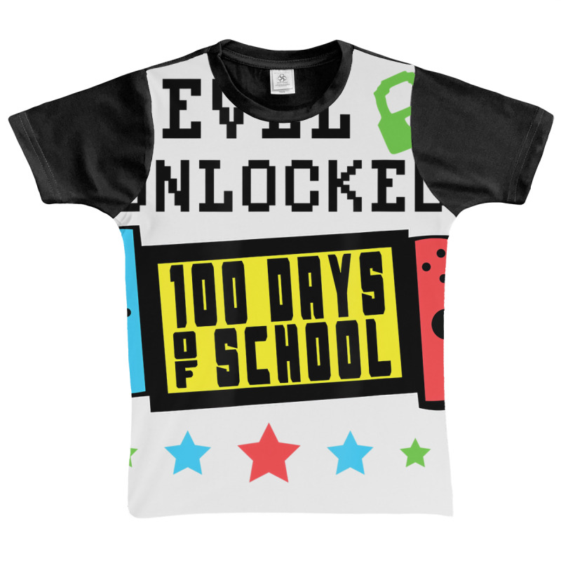 Level Unlocked 100 Days Of School Gamer Graphic Ar Graphic Youth T-shirt by krumsiek | Artistshot