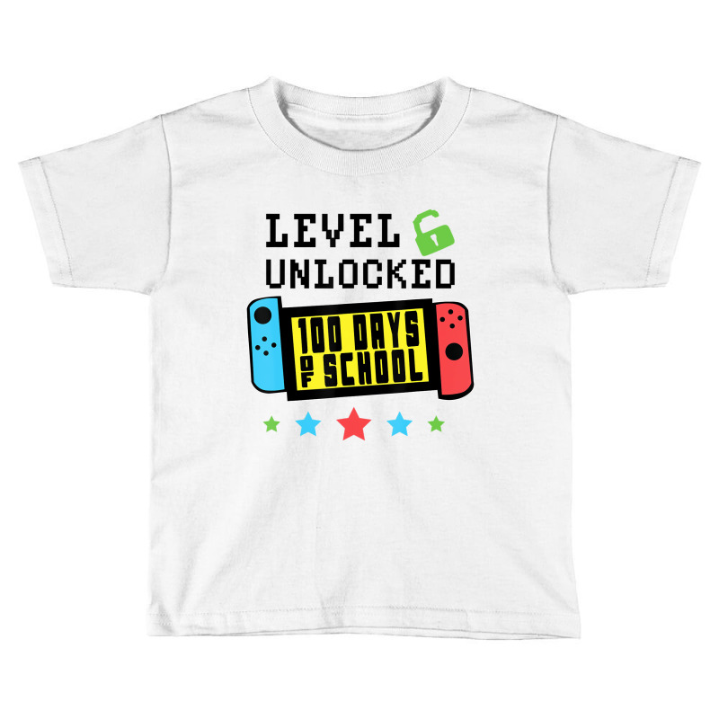 Level Unlocked 100 Days Of School Gamer Graphic Ar Toddler T-shirt by krumsiek | Artistshot