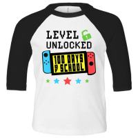 Level Unlocked 100 Days Of School Gamer Graphic Ar Toddler 3/4 Sleeve Tee | Artistshot