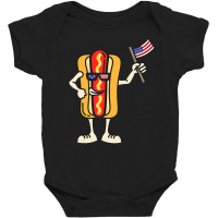 Hot Dog American Flag July 4th Patriotic Bbq Cooko Baby Bodysuit | Artistshot