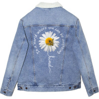 Womens In A World Where You Can Be Anything Bee Ki Unisex Sherpa-lined Denim Jacket | Artistshot