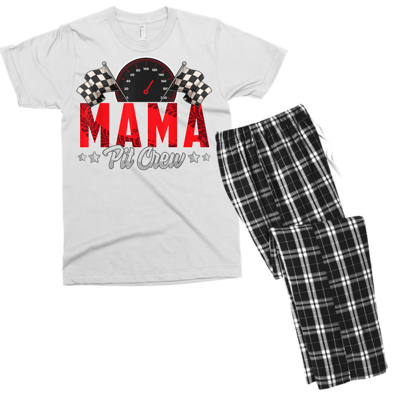 Race Car Birthday Party Racing Family Mama Pit Cre Men's T-shirt Pajama Set | Artistshot