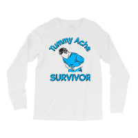 Vintage Tummy Ache Survivor Stomachache Ibs Funny Long Sleeve Shirts | Artistshot