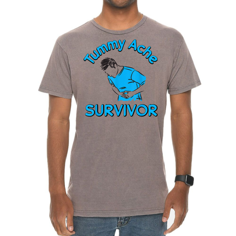 Vintage Tummy Ache Survivor Stomachache Ibs Funny Vintage T-shirt | Artistshot