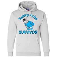 Vintage Tummy Ache Survivor Stomachache Ibs Funny Champion Hoodie | Artistshot