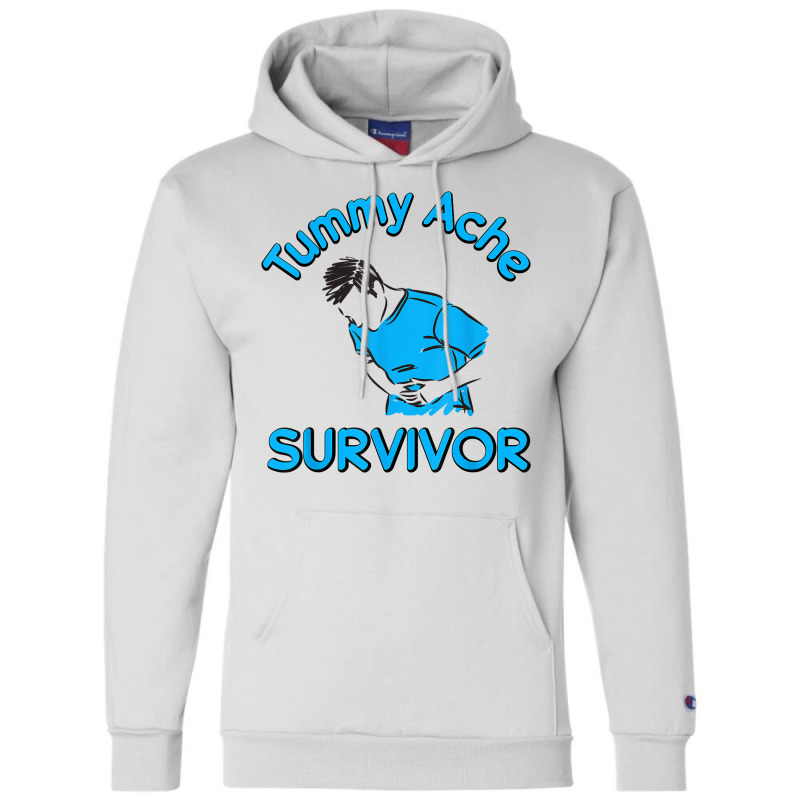 Vintage Tummy Ache Survivor Stomachache Ibs Funny Champion Hoodie | Artistshot