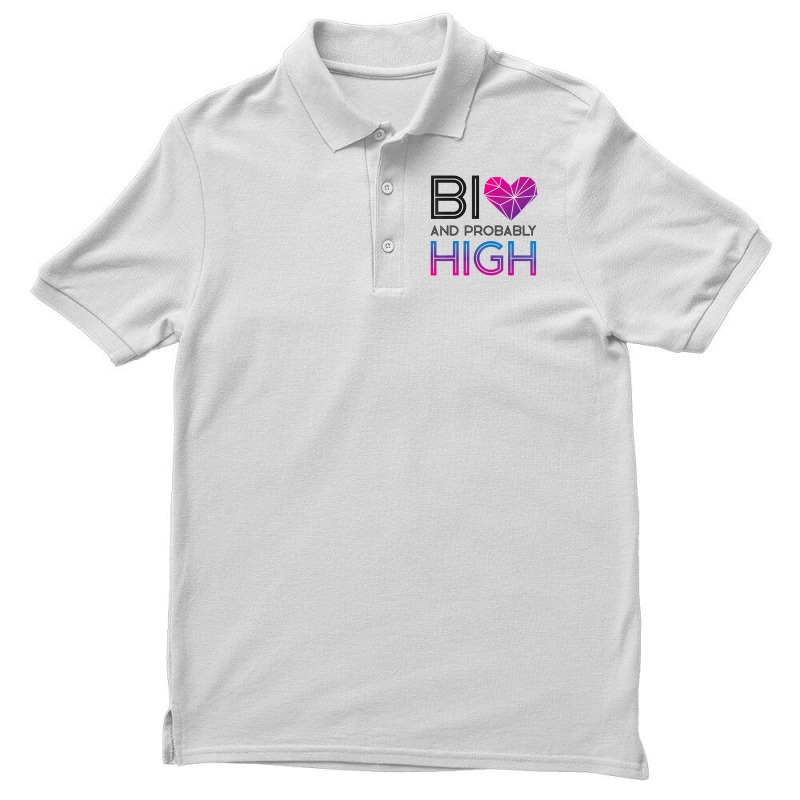 Bisexual Bi Pride Flag Bi And Probably High T Shir Men's Polo Shirt | Artistshot