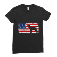 Black And Tan Coonhound American Flag Vintage T Sh Ladies Fitted T-shirt | Artistshot