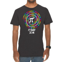 Pi Day Spiral Color Numbers 3 14 Happy Pi Day T Sh Vintage T-shirt | Artistshot