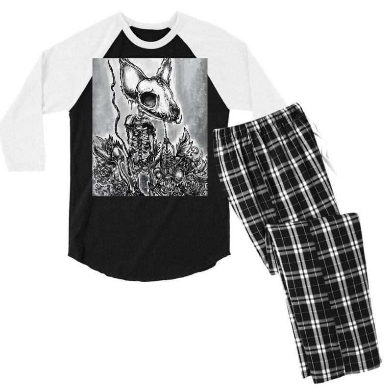 Black Metal Sphynx Cat Goth And Death Metal Dark A Men's 3/4 Sleeve Pajama Set | Artistshot