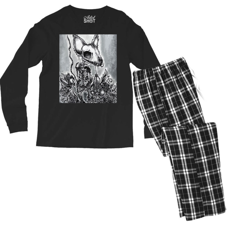 Black Metal Sphynx Cat Goth And Death Metal Dark A Men's Long Sleeve Pajama Set | Artistshot