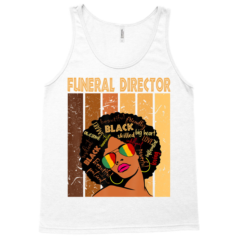 Funeral Director Afro African American Black Histo Tank Top by bonne | Artistshot