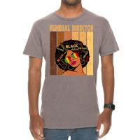 Funeral Director Afro African American Black Histo Vintage T-shirt | Artistshot