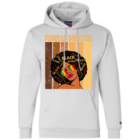 Funeral Director Afro African American Black Histo Champion Hoodie | Artistshot