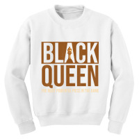 Black Queen The Most Powerful Piece In The Game Ch Youth Sweatshirt | Artistshot